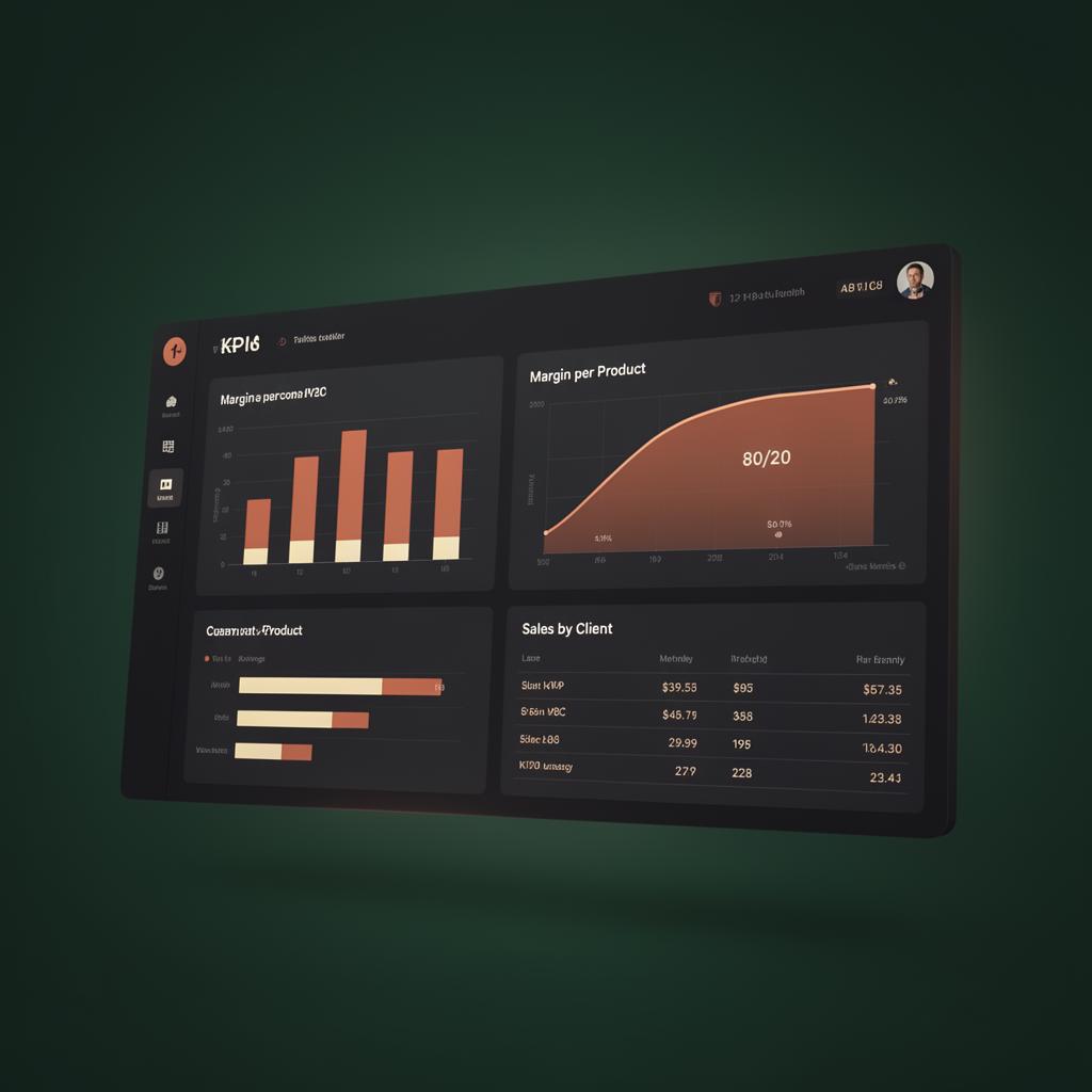 Dashboard de indicadores comerciais